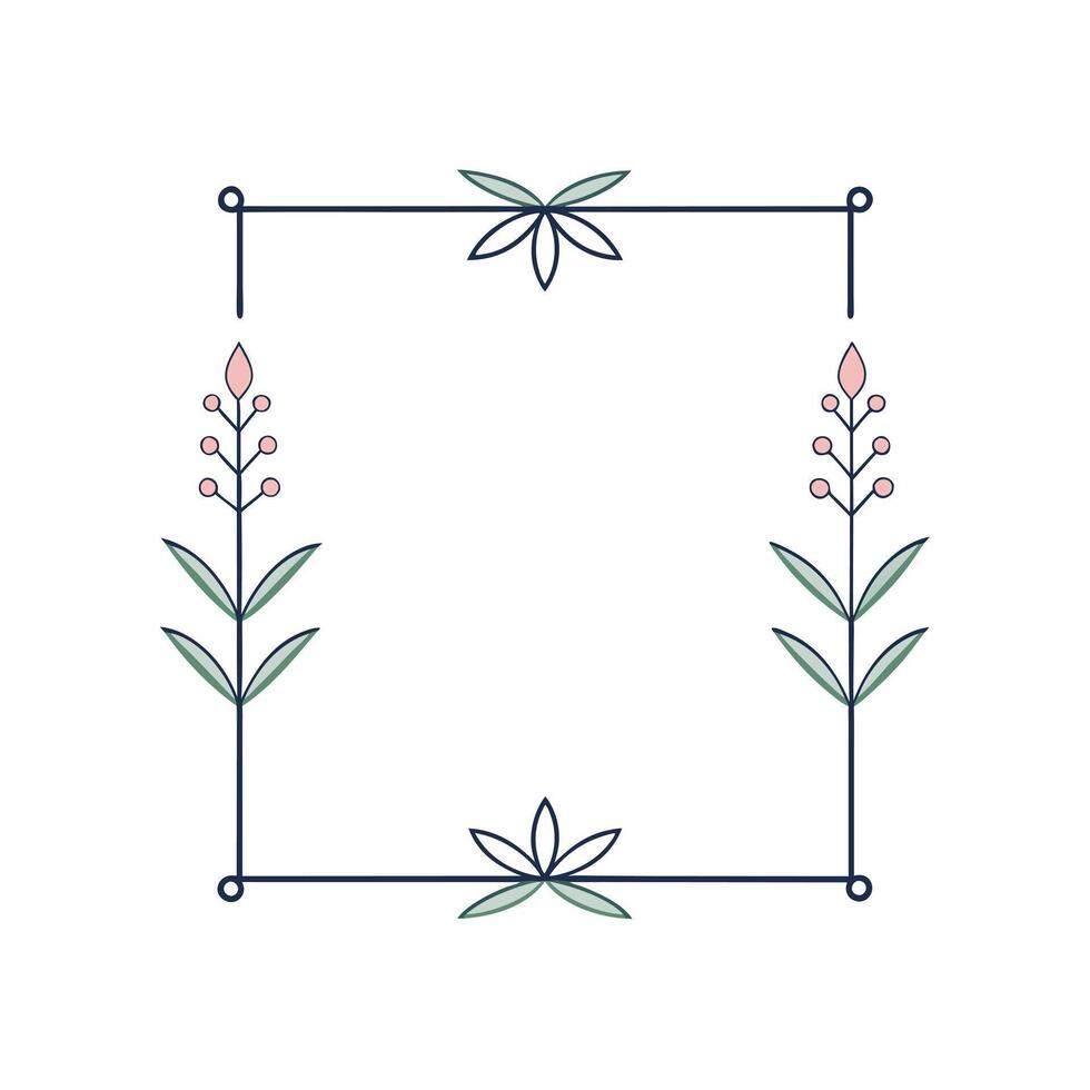 Beautiful Floral Frame Border Illustration vector