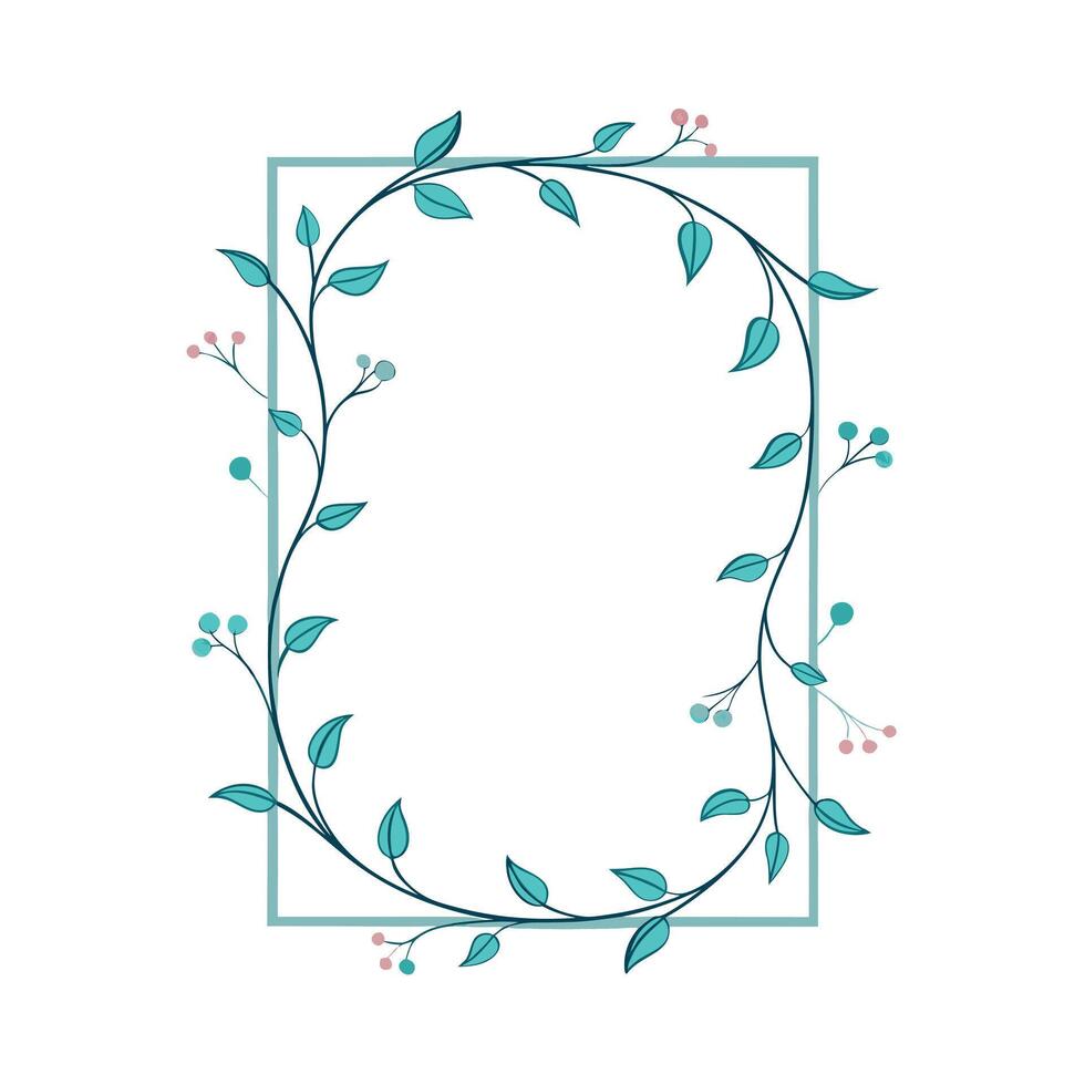 Beautiful Floral Frame Border Illustration vector