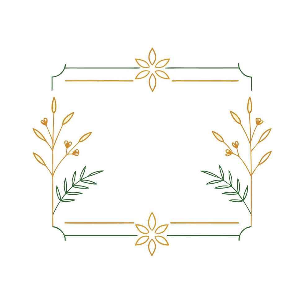 Beautiful Floral Frame Border Illustration vector