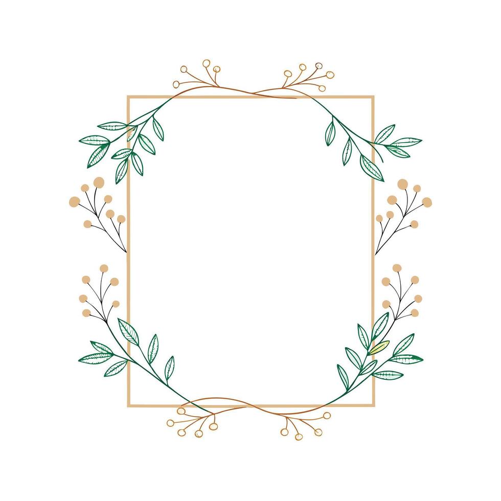 Beautiful Floral Frame Border Illustration vector