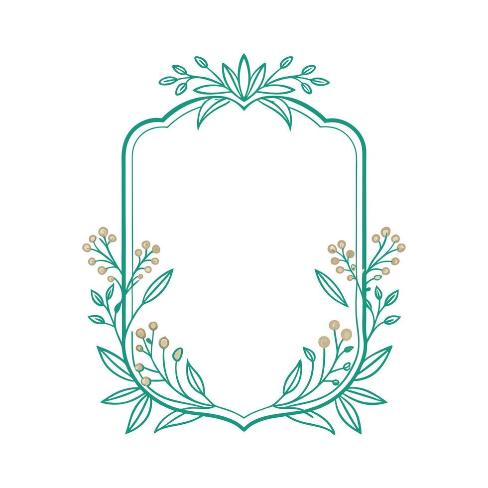 Beautiful Floral Frame Border Illustration vector