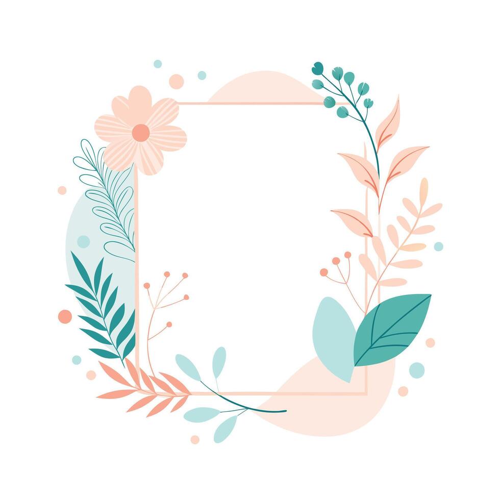 Beautiful Floral Frame Border Illustration vector