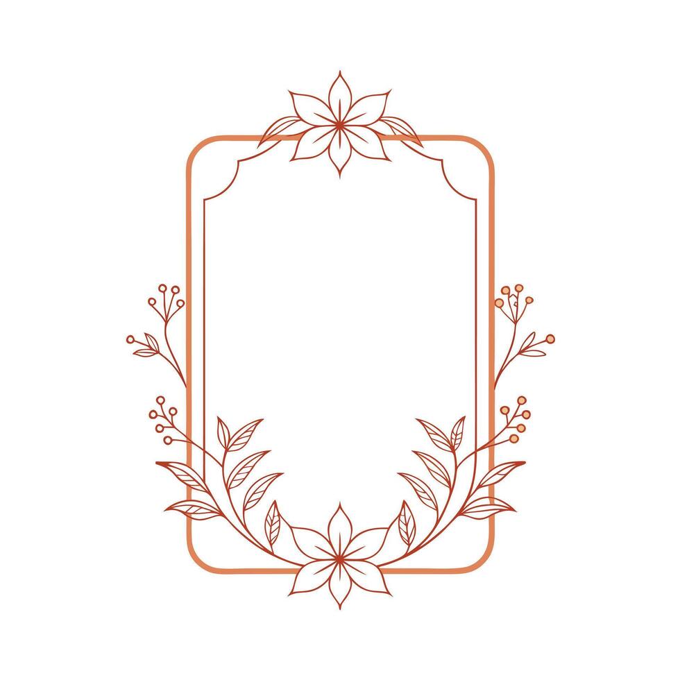 Beautiful Floral Frame Border Illustration vector