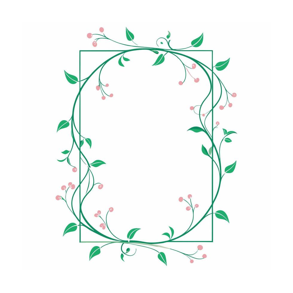 Beautiful Floral Frame Border Illustration vector