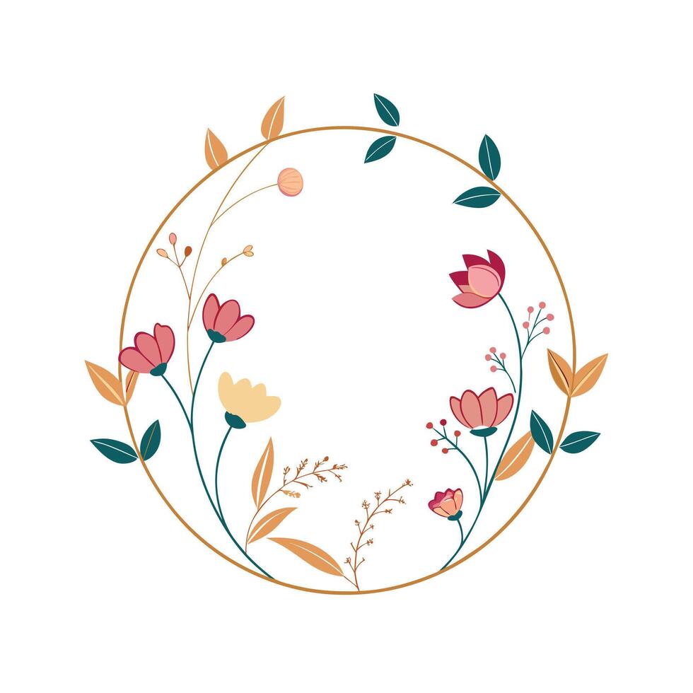 Beautiful Floral Frame Border Illustration vector
