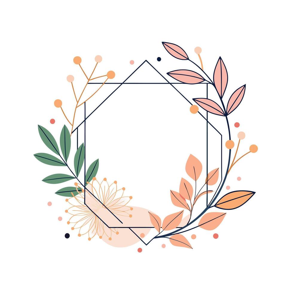 Beautiful Floral Frame Border Illustration vector