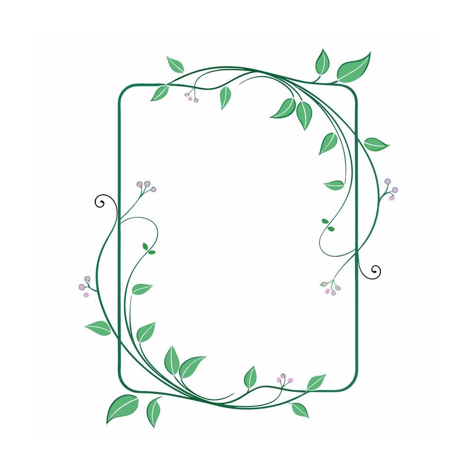 Beautiful Floral Frame Border Illustration vector