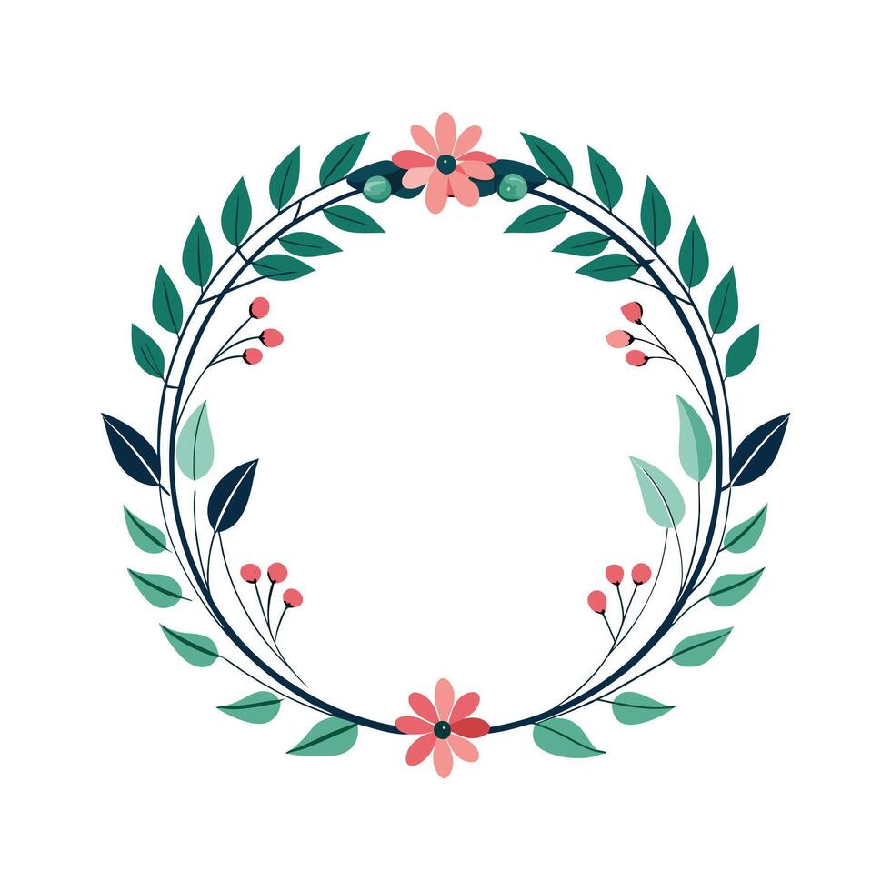 Beautiful Floral Frame Border Illustration vector