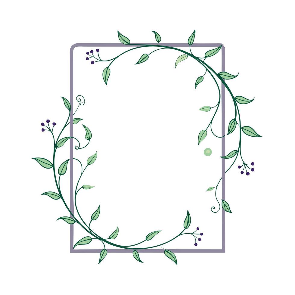 Beautiful Floral Frame Border Illustration vector