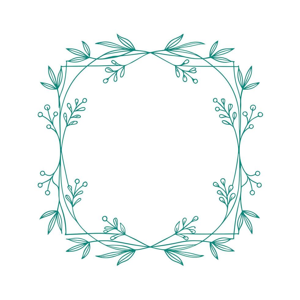 Beautiful Floral Frame Border Illustration vector