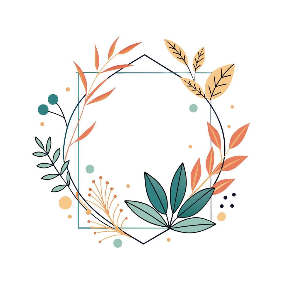 Beautiful Floral Frame Border Illustration vector