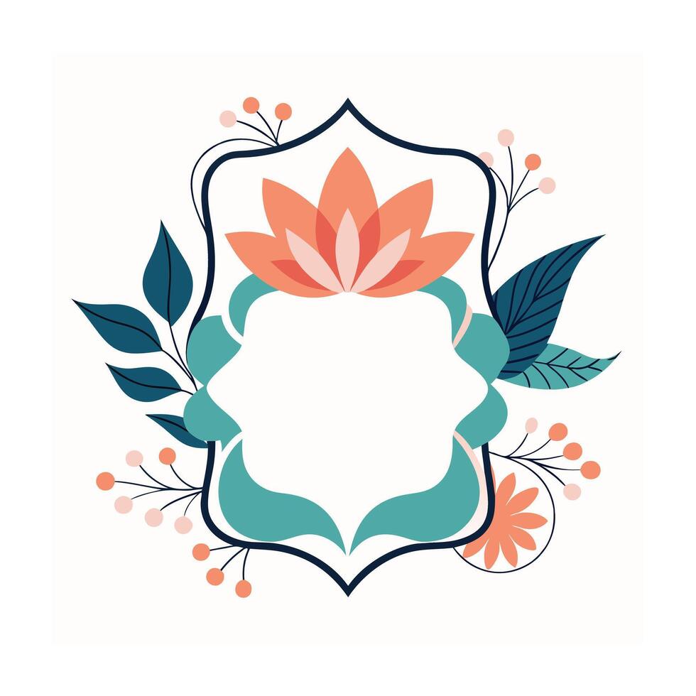 Beautiful Floral Frame Border Illustration vector
