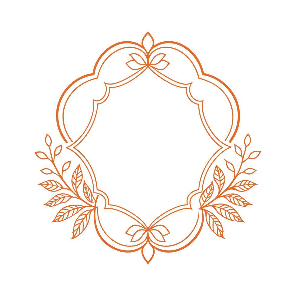 Beautiful Floral Frame Border Illustration vector