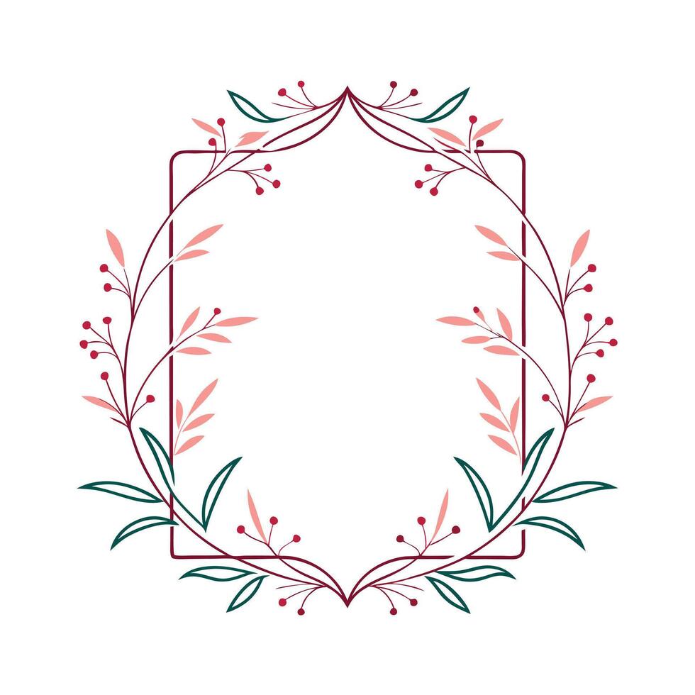 Beautiful Floral Frame Border Illustration vector