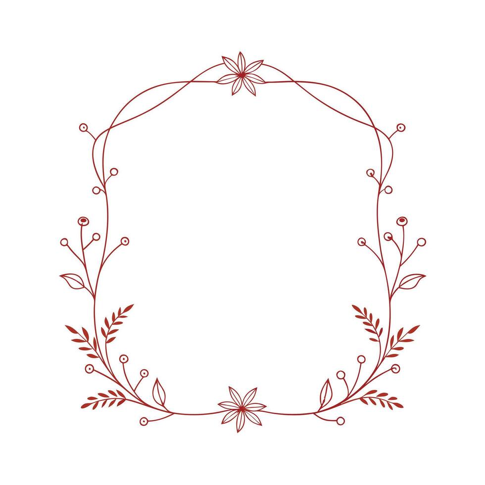 Beautiful Floral Frame Border Illustration vector