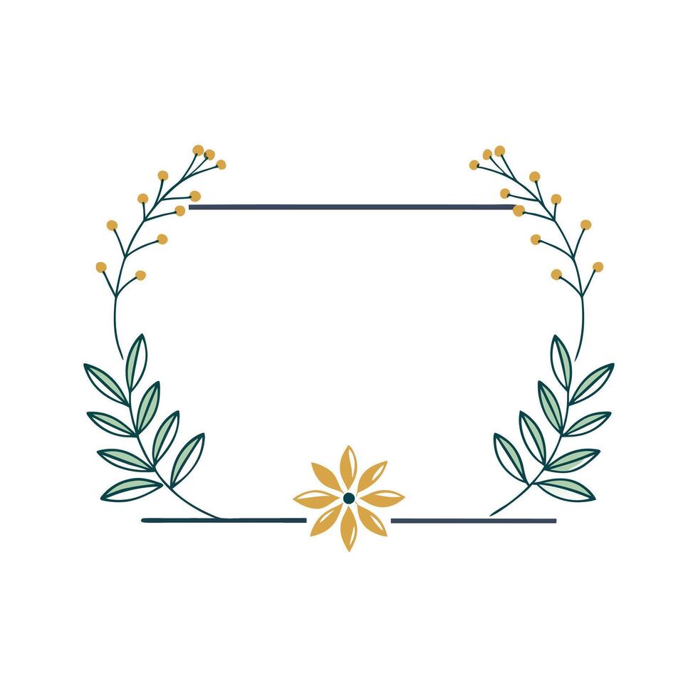 Beautiful Floral Frame Border Illustration vector