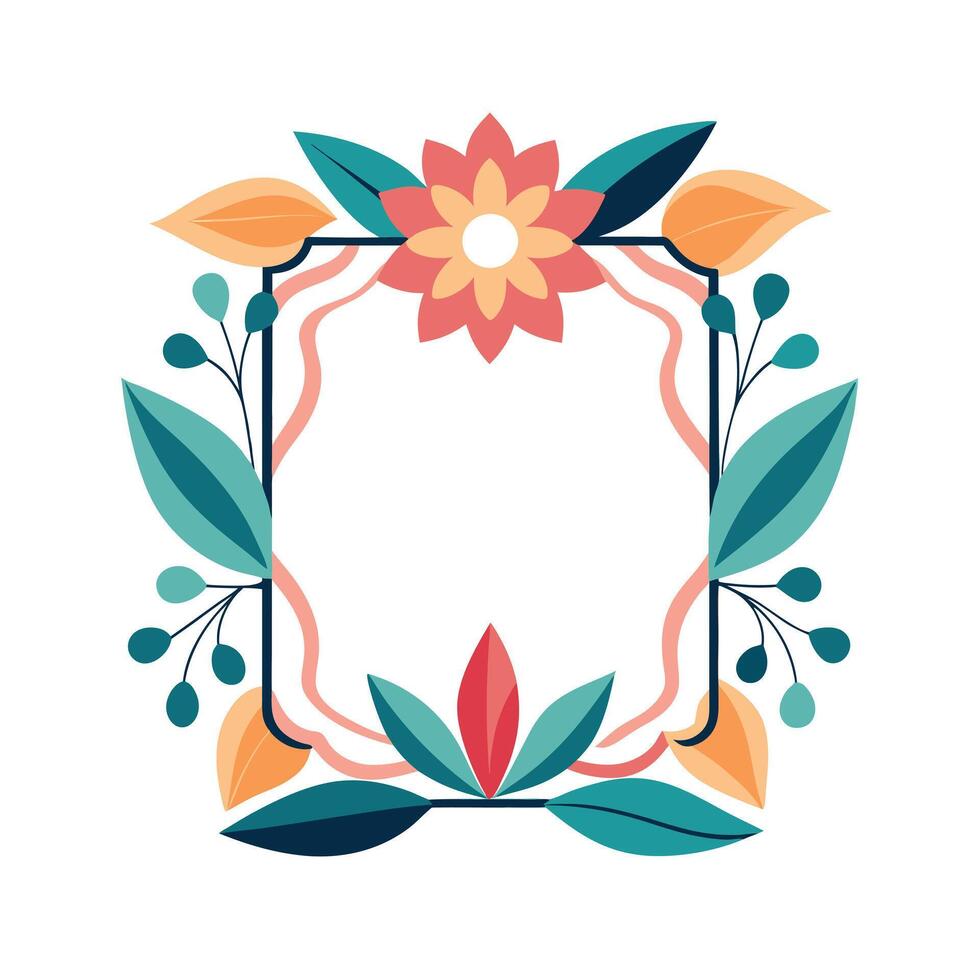 Beautiful Floral Frame Border Illustration vector