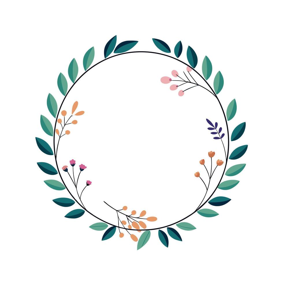 Beautiful Floral Frame Border Illustration vector