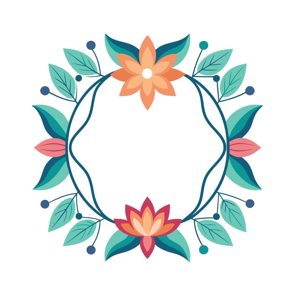 Beautiful Floral Frame Border Illustration vector