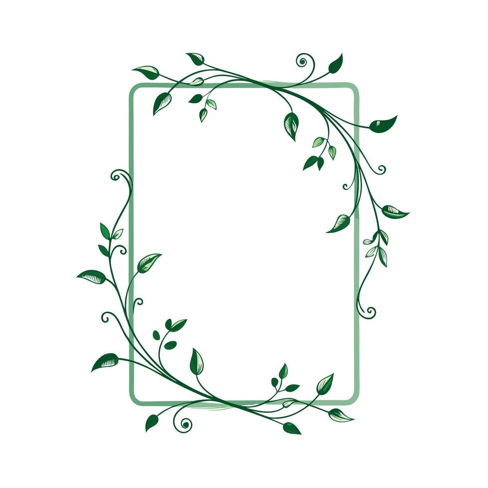 Beautiful Floral Frame Border Illustration vector