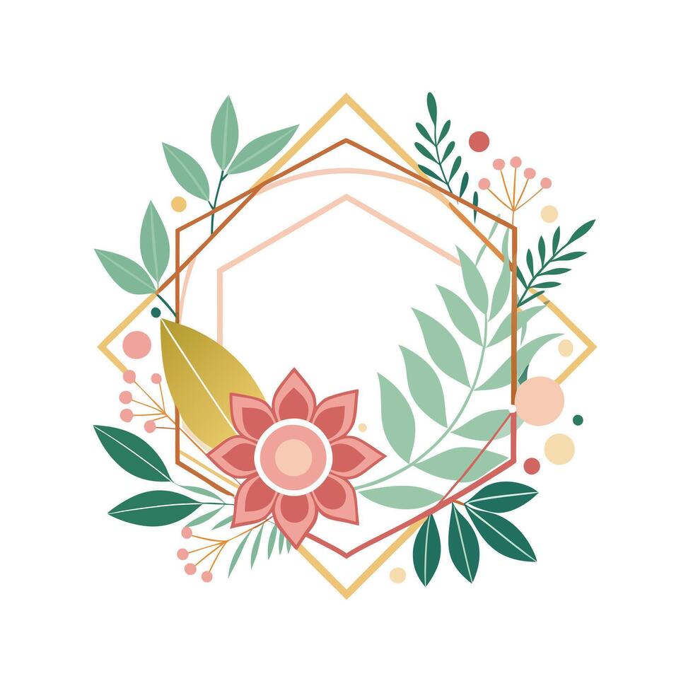Beautiful Floral Frame Border Illustration vector