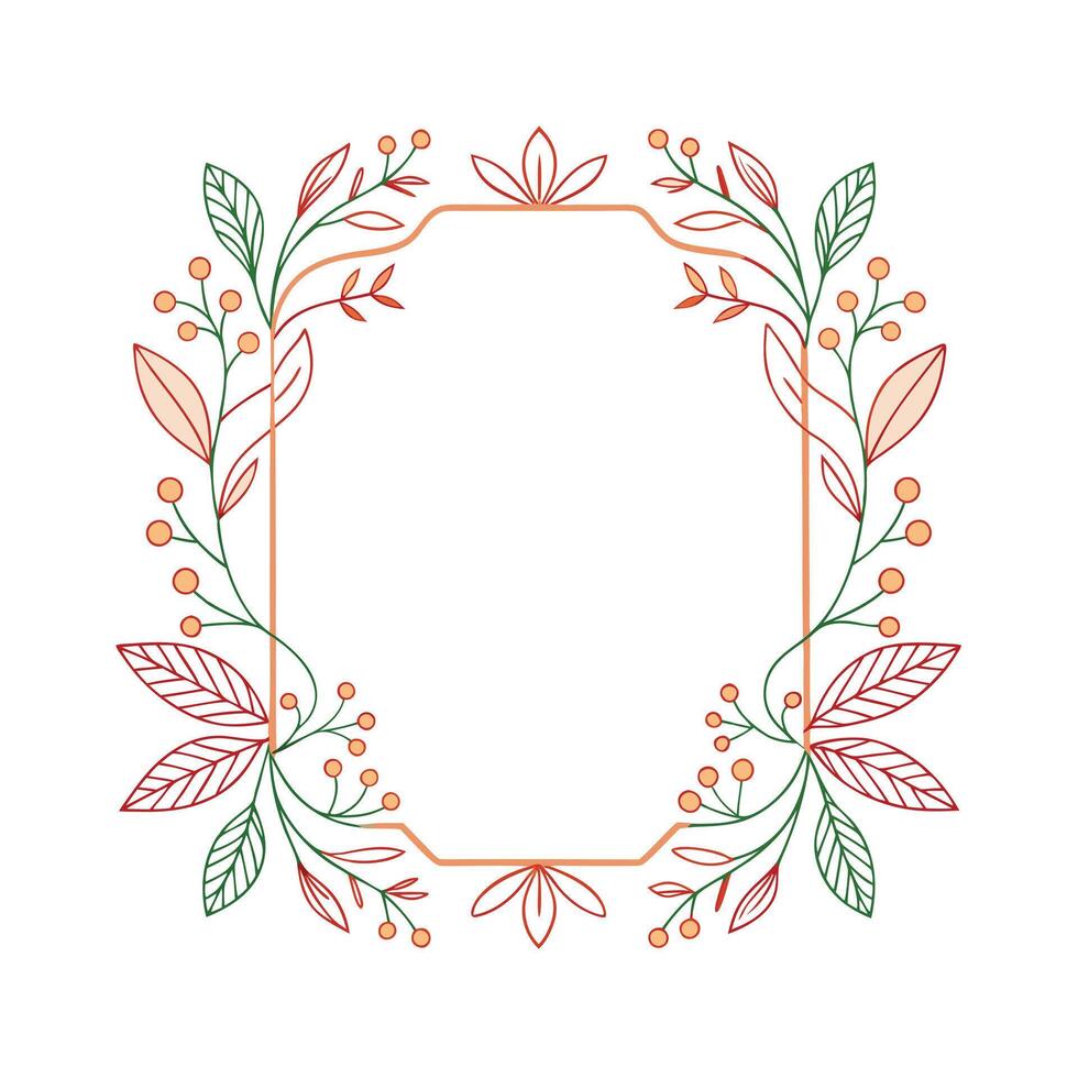 Beautiful Floral Frame Border Illustration vector