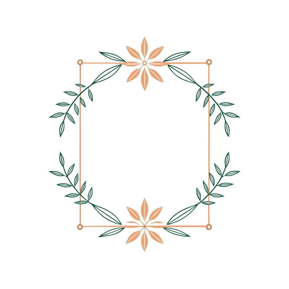 Beautiful Floral Frame Border Illustration vector