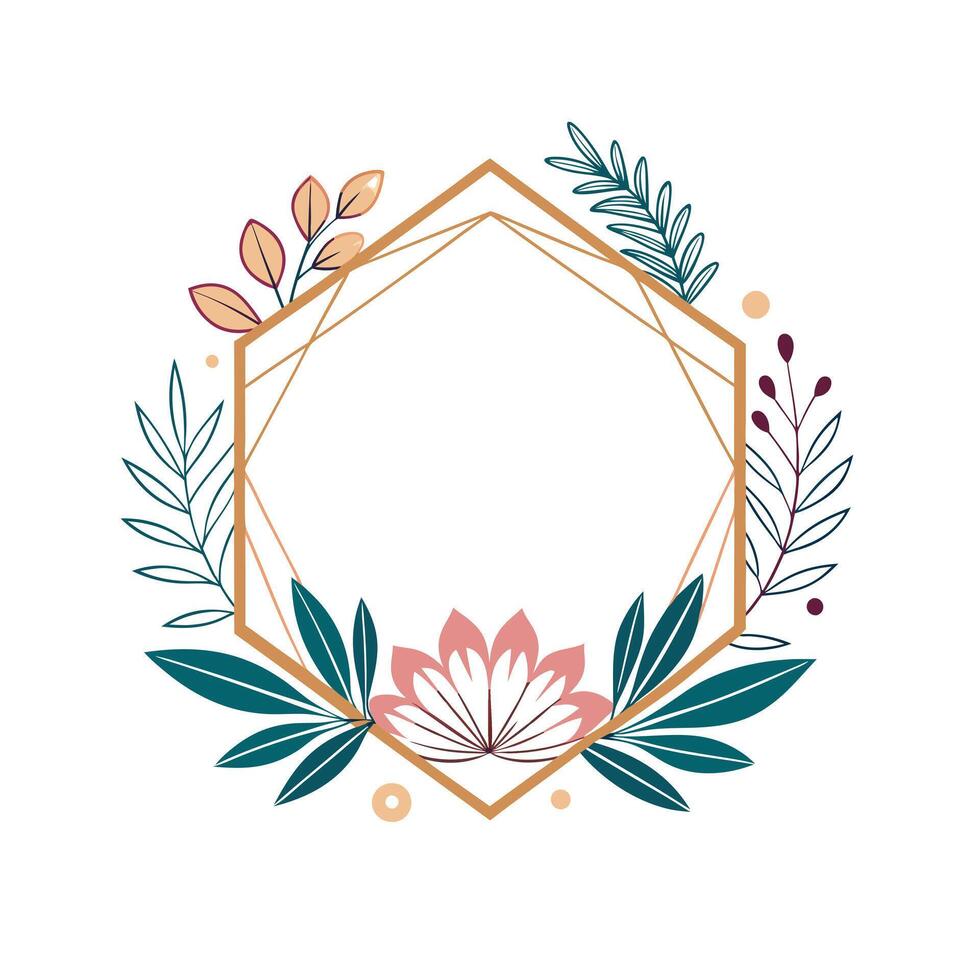 Beautiful Floral Frame Border Illustration vector