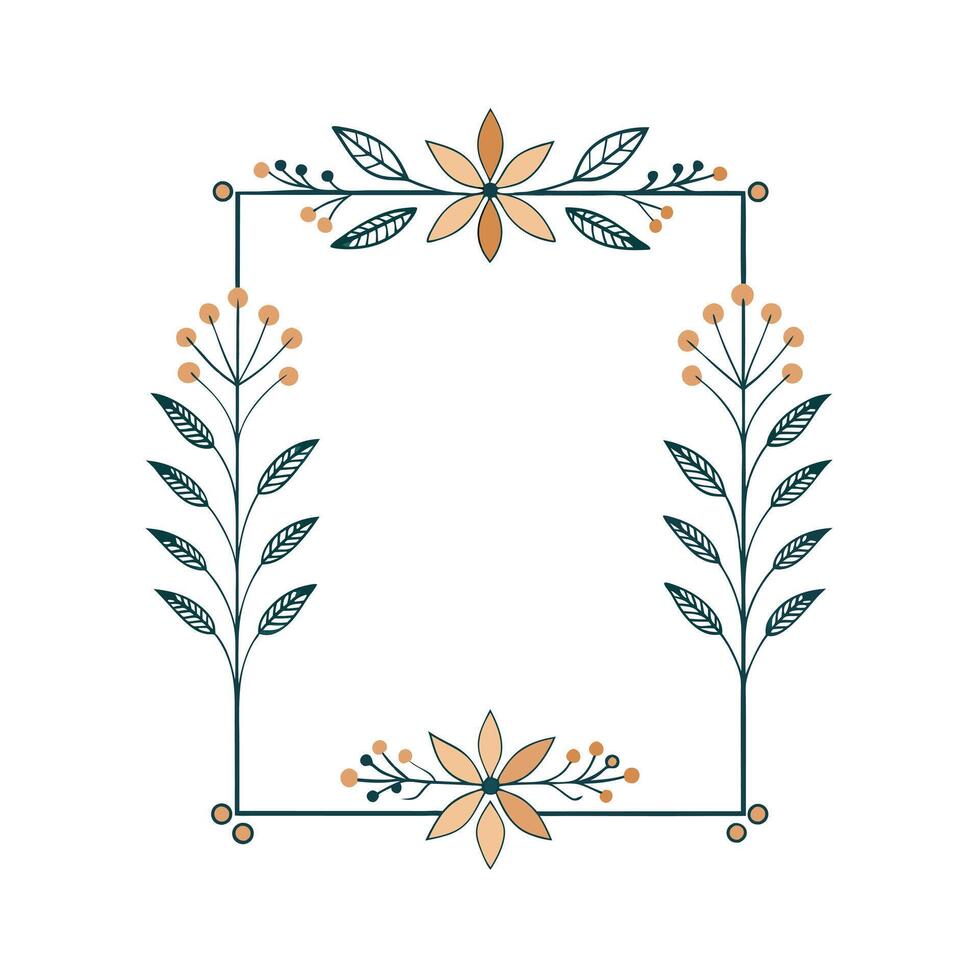 Beautiful Floral Frame Border Illustration vector