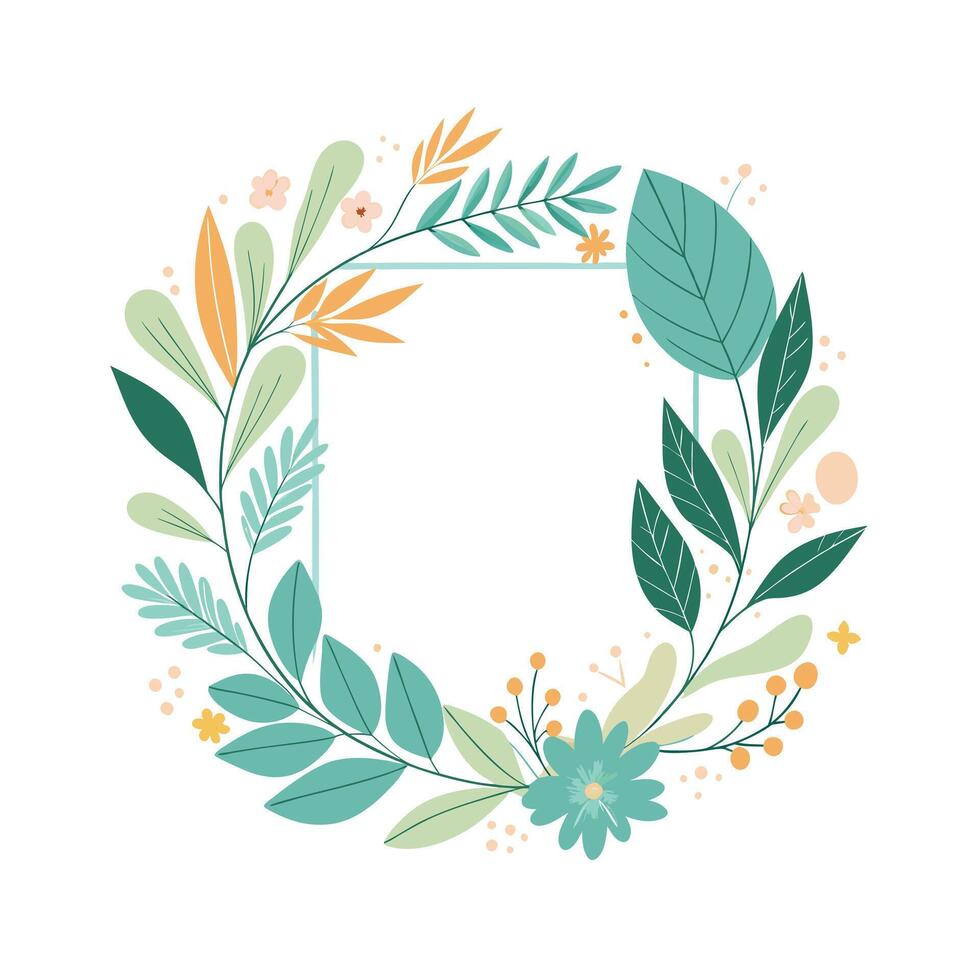 Beautiful Floral Frame Border Illustration vector