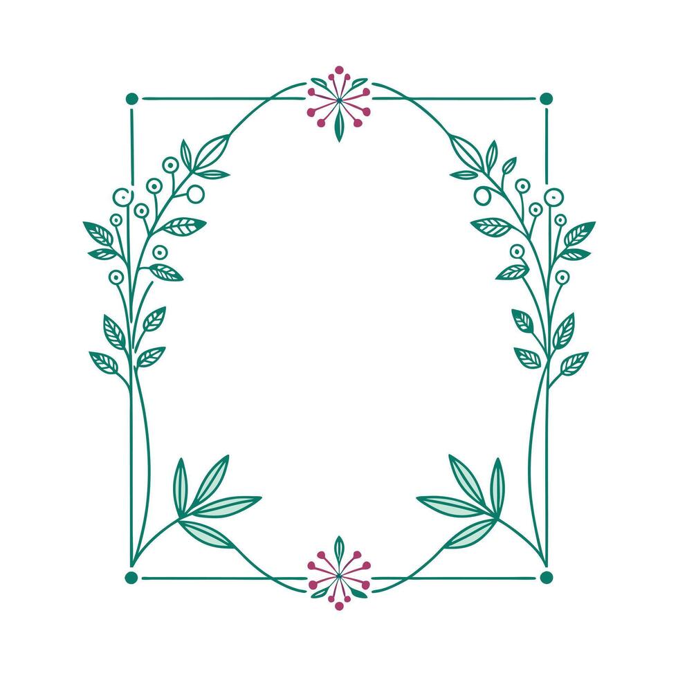 Beautiful Floral Frame Border Illustration vector