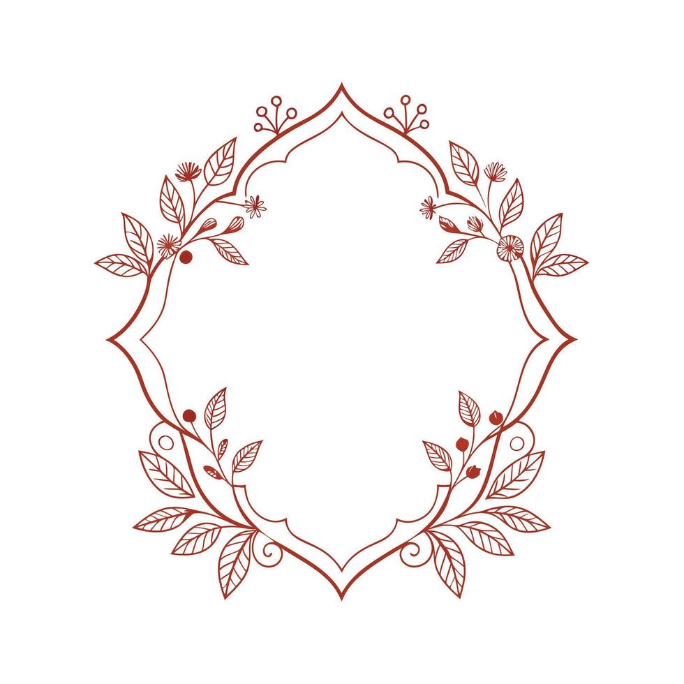 Beautiful Floral Frame Border Illustration vector