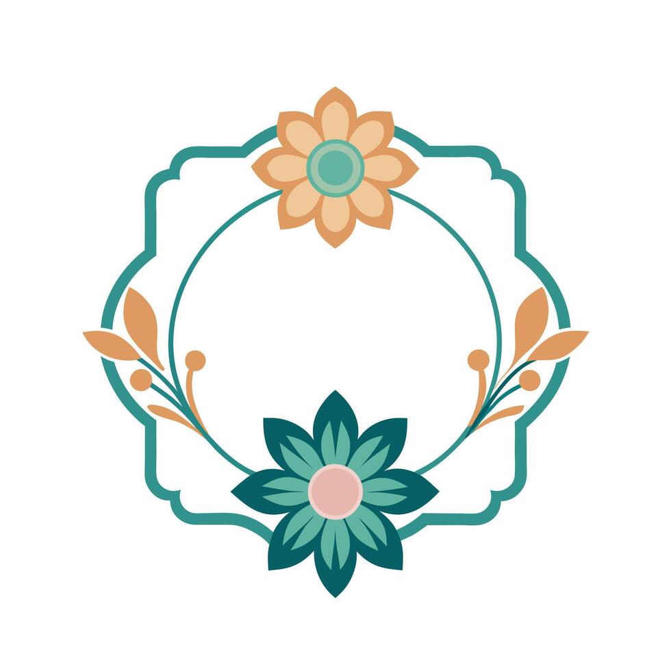 Beautiful Floral Frame Border Illustration vector