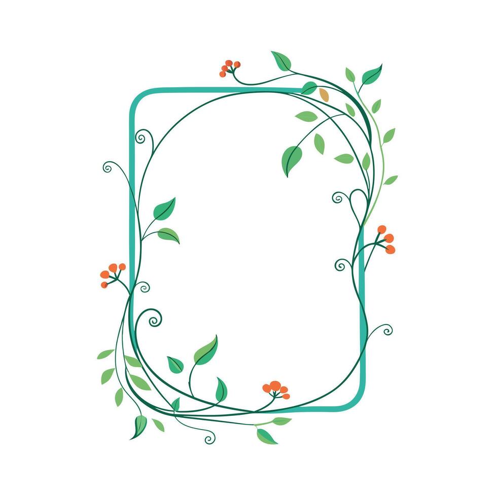 Beautiful Floral Frame Border Illustration vector