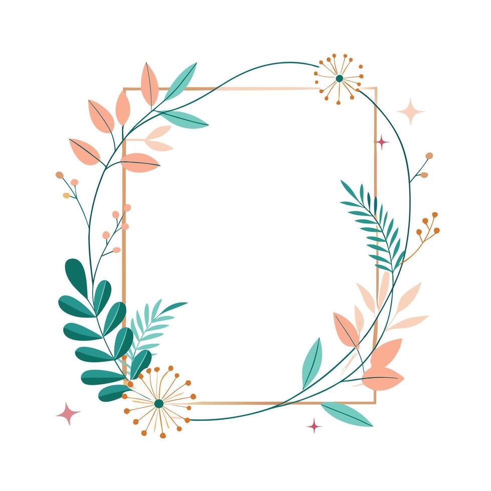 Beautiful Floral Frame Border Illustration vector