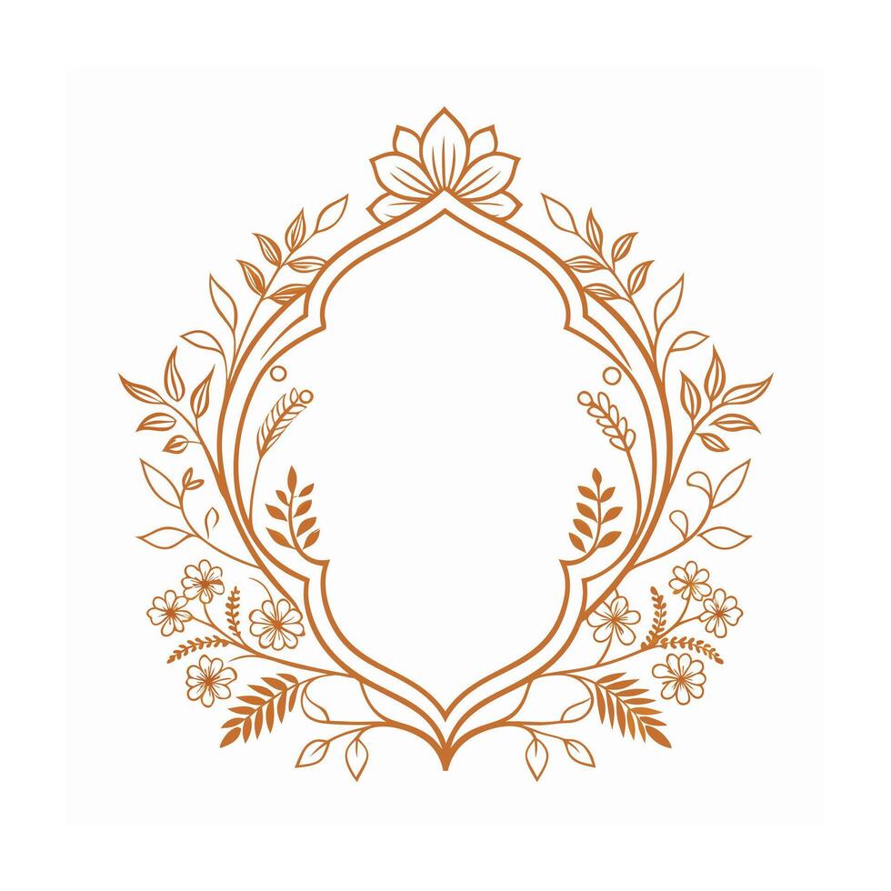 Beautiful Floral Frame Border Illustration vector