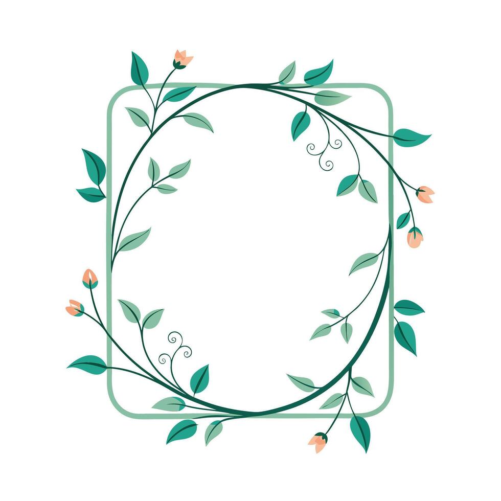 Beautiful Floral Frame Border Illustration vector