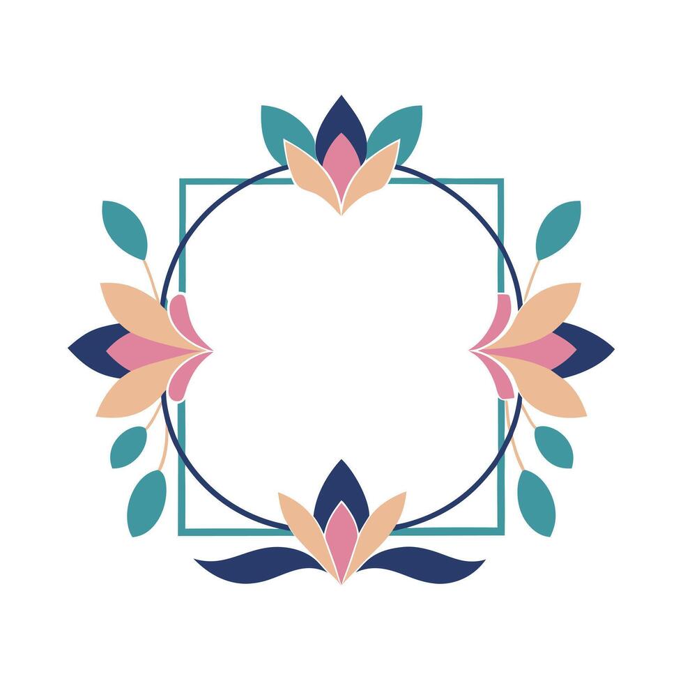 Beautiful Floral Frame Border Illustration vector