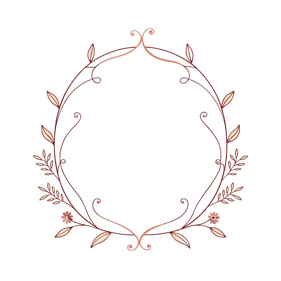 Beautiful Floral Frame Border Illustration vector