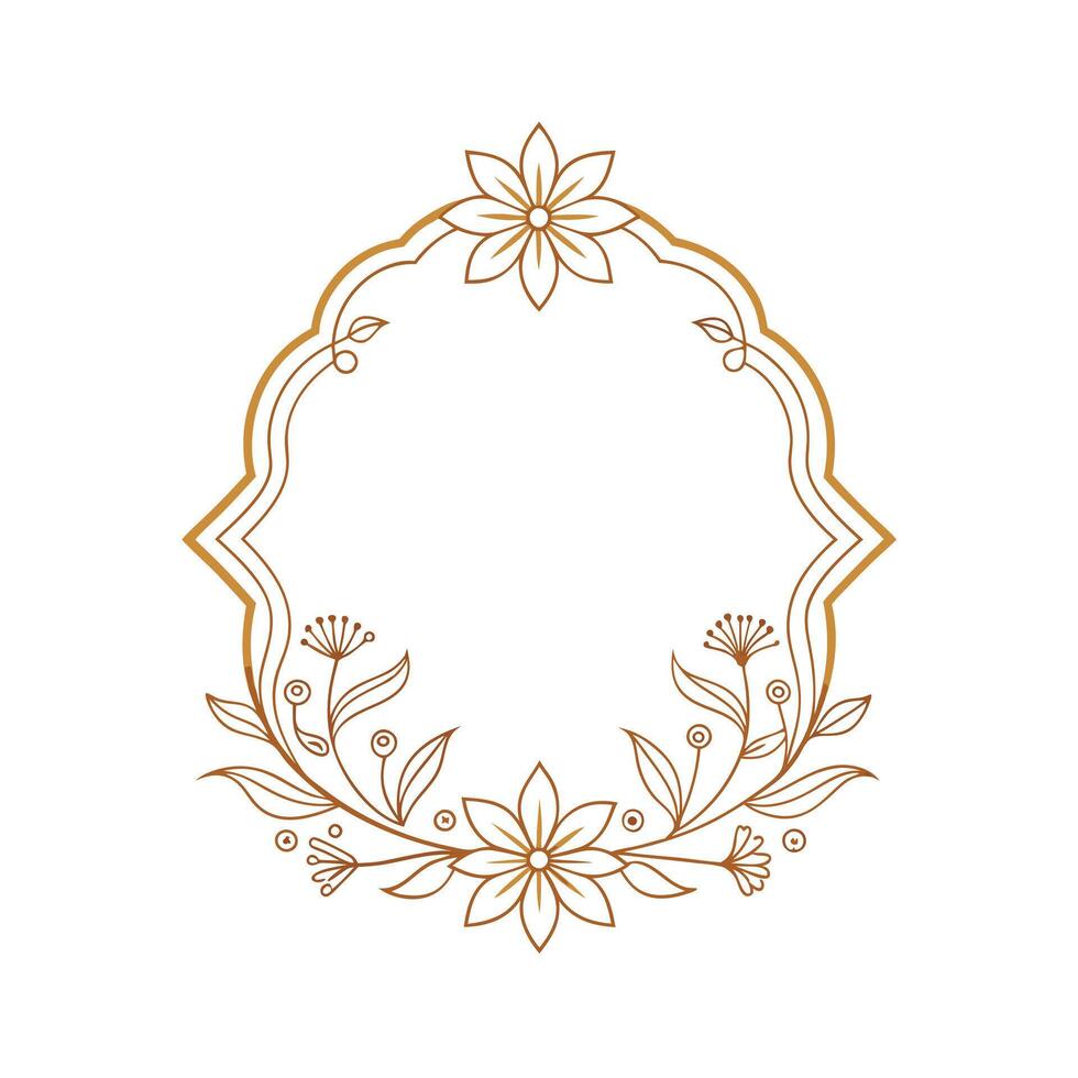 Beautiful Floral Frame Border Illustration vector