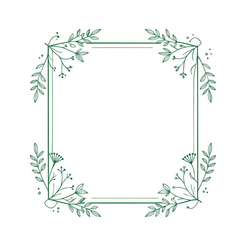 Beautiful Floral Frame Border Illustration vector