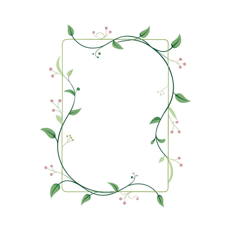 Beautiful Floral Frame Border Illustration vector