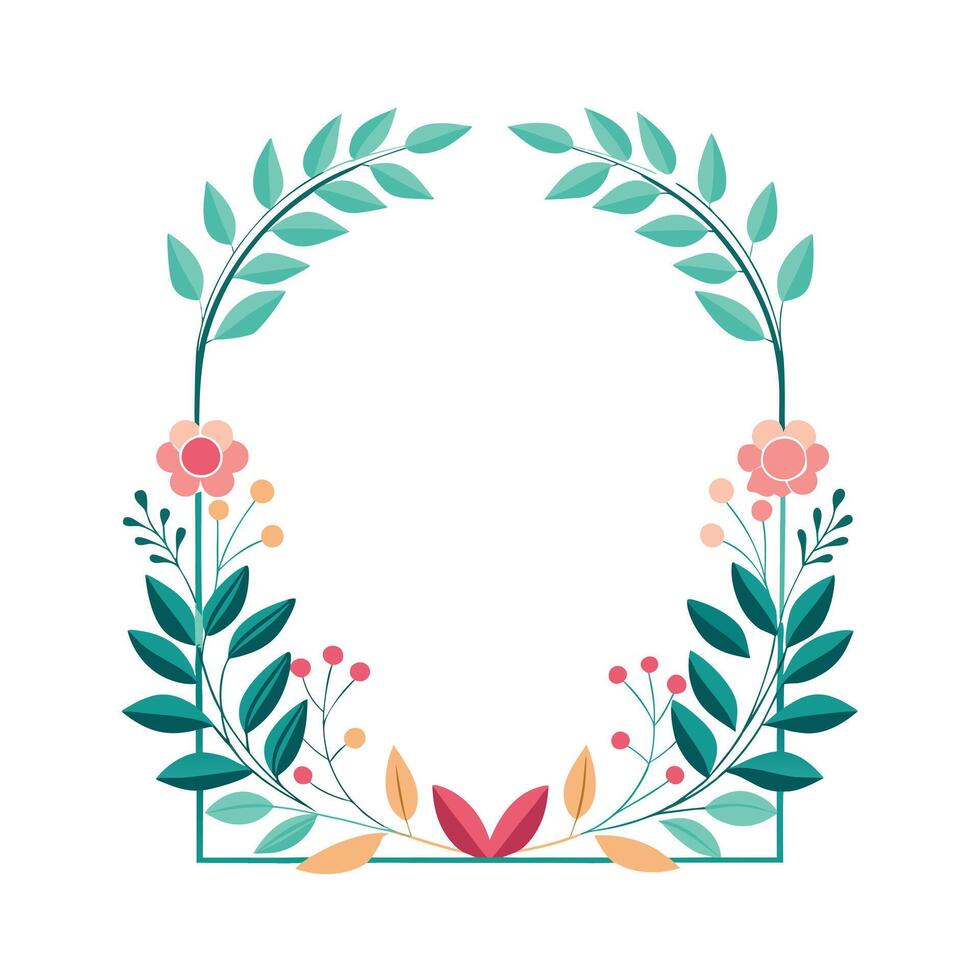 Beautiful Floral Frame Border Illustration vector