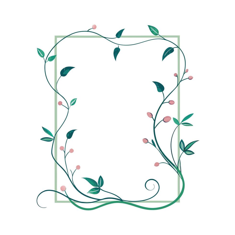 Beautiful Floral Frame Border Illustration vector