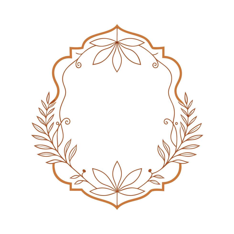 Beautiful Floral Frame Border Illustration vector