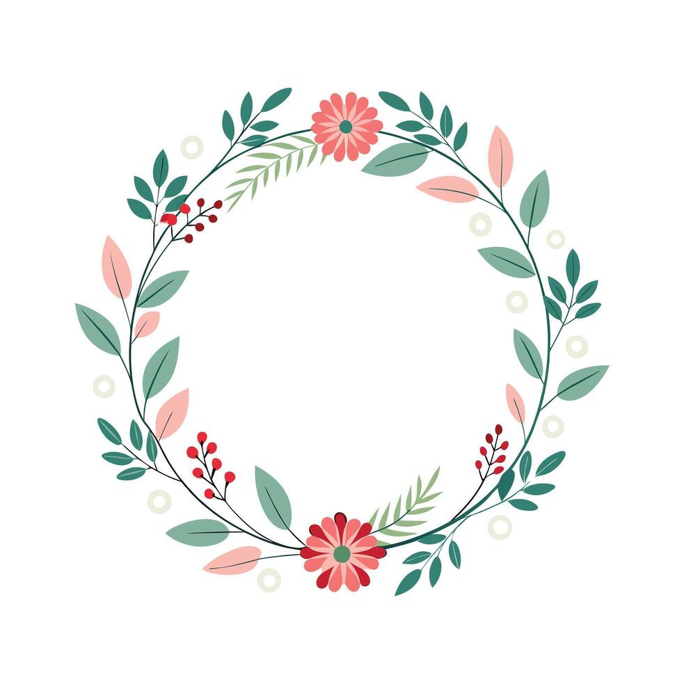 Beautiful Floral Frame Border Illustration vector
