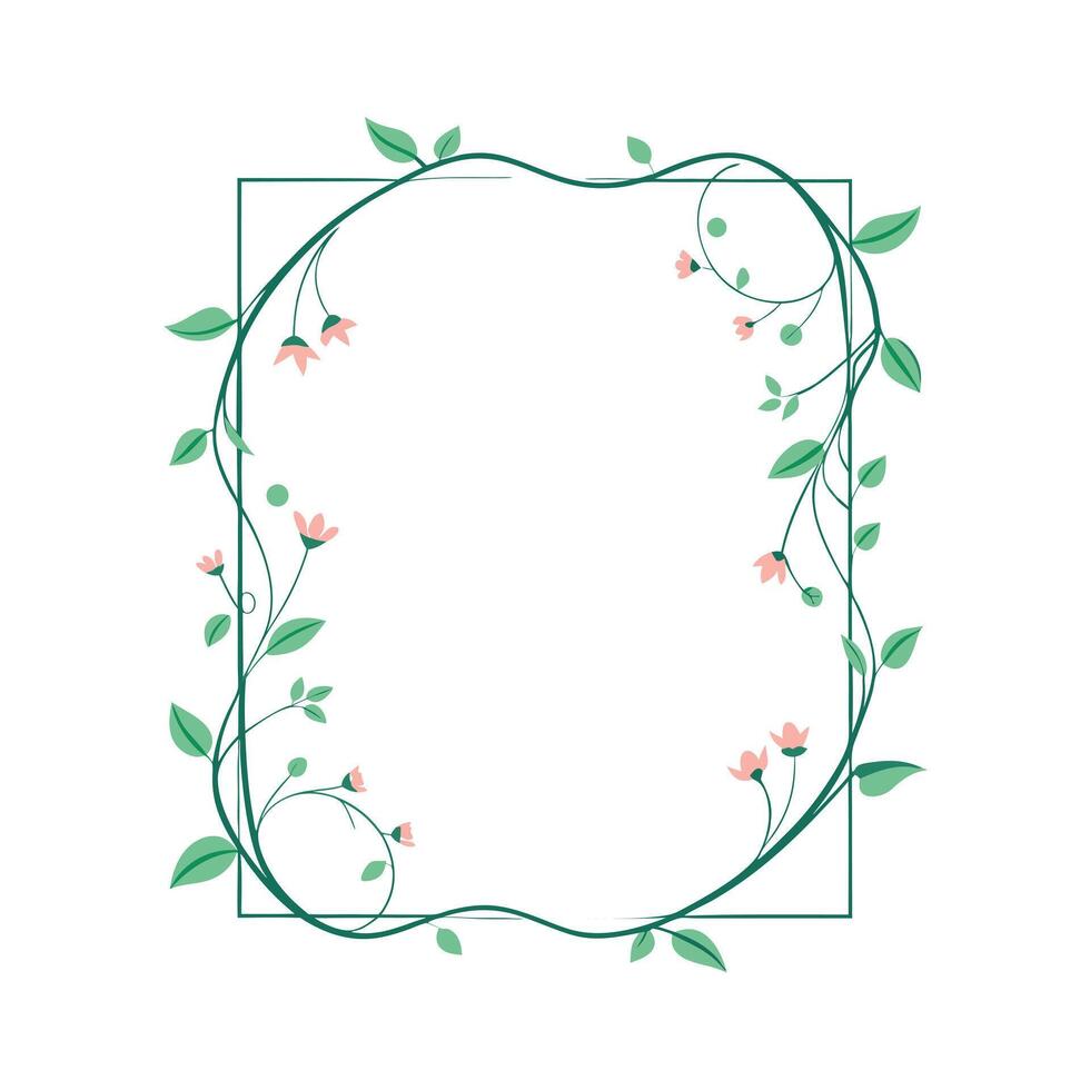 Beautiful Floral Frame Border Illustration vector