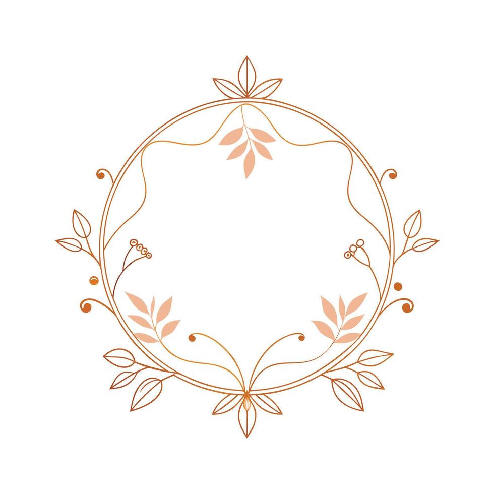 Beautiful Floral Frame Border Illustration vector