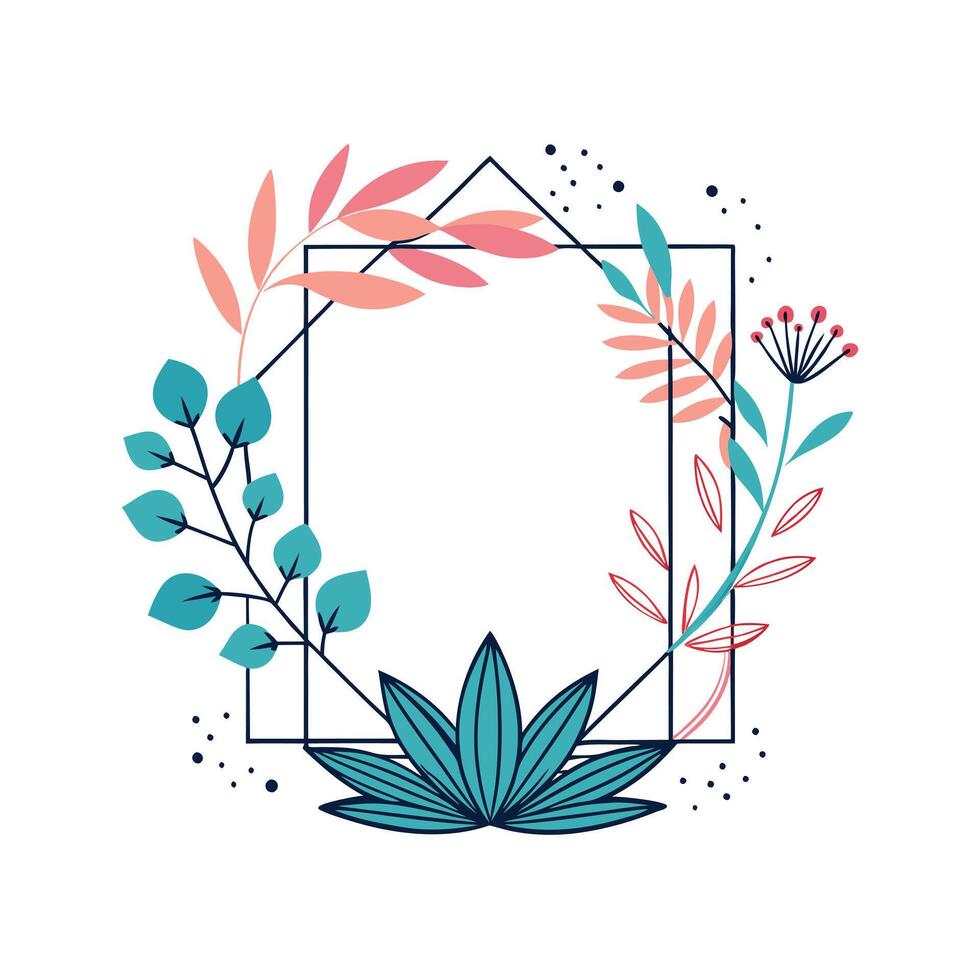 Beautiful Floral Frame Border Illustration vector