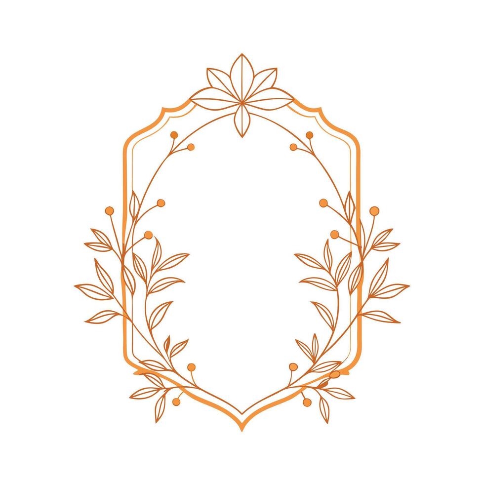 Beautiful Floral Frame Border Illustration vector